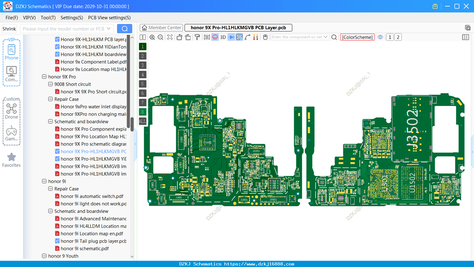 Honor 9X Pro-HL1HLKMGVB PCB Layer